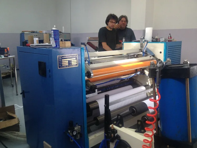 900mm width plotter paper roll slitter rewinder